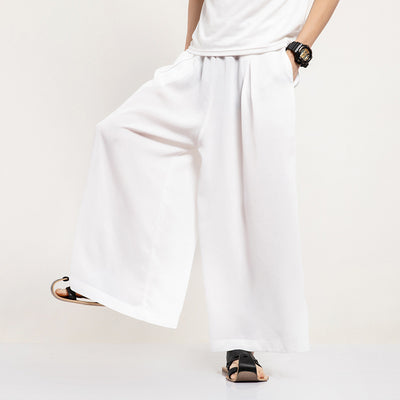 Pantalones Casuales Rectos Holgados Inspirados en Estilo Asiático