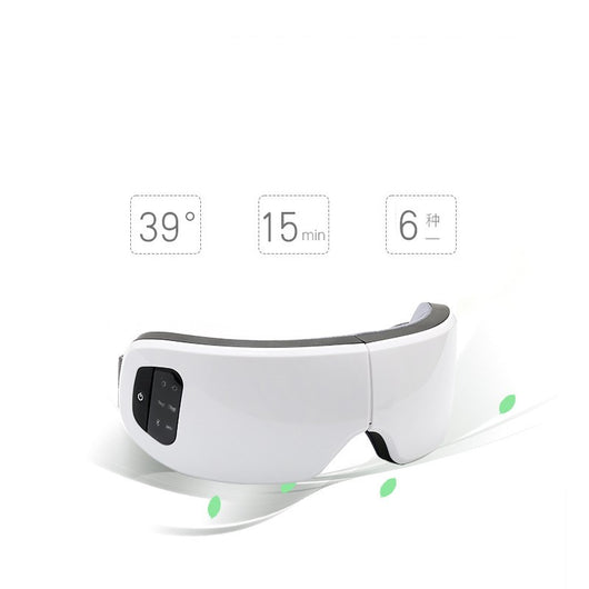 White Bluetooth Smart Eye Massager with vibration, hot compress, and airbag massage, featuring a foldable design. - Image 17