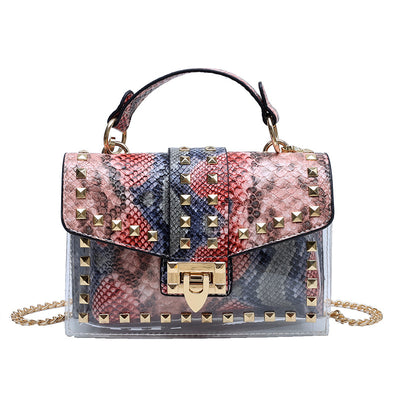 Bolso Bandolera Estilo Graffiti con Tachuelas - Versátil y Moderno - Image 8