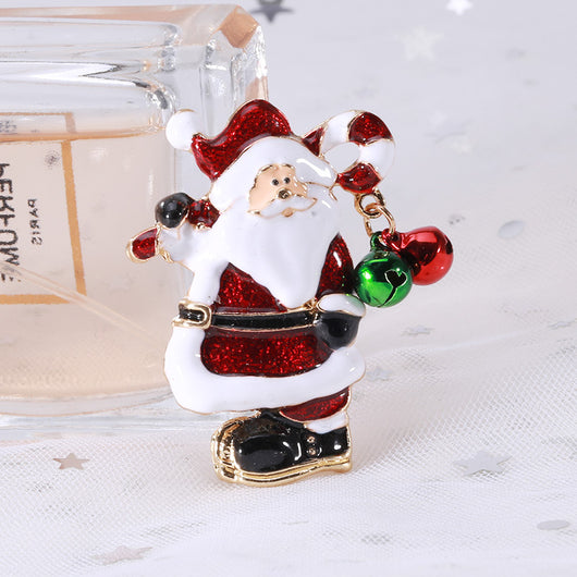 Broche Navideño Santa con Esmalte Goteo - Image 7