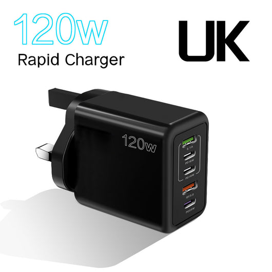 Cargador Rápido Multipuerto 120W - Enchufes Europeos, Americanos y Británicos - Image 10