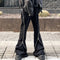 Black Winter Jeans with Spiral Zipper and Large Pockets