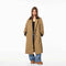 Abrigo Trench Casual Holgado con Contraste de Colores y Solapas