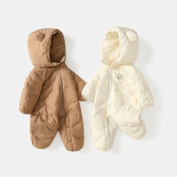 Mameluco Acolchado con Capucha y Estampado Infantil