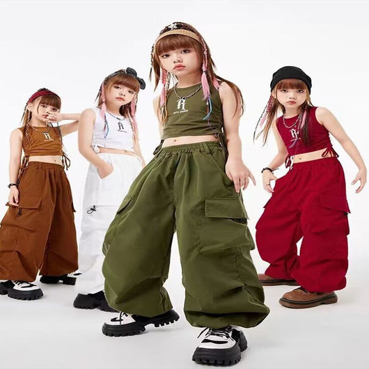 Overol Holgado Estilo Western para Niñas con Piernas Anchas - Image 14