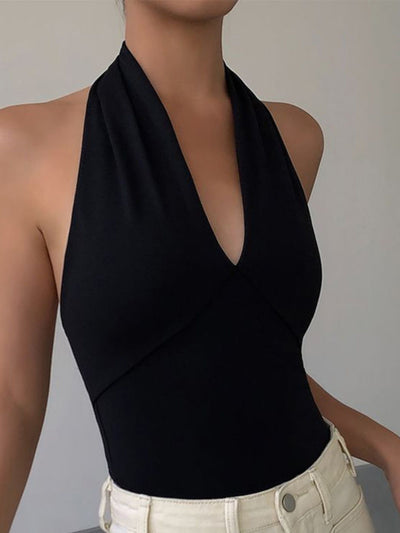 Chaleco Halter Cuello V Negro Advanced Sense - Image 8