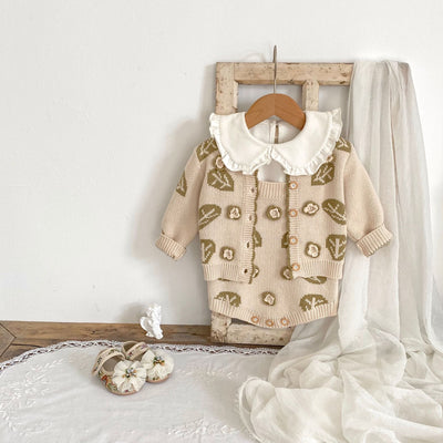 Conjunto de Dos Piezas Infantil con Diseño Hojas Jacquard - Image 2