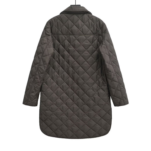Abrigo Acolchado para Mujer con Solapa y Diseño Rombo - Cálido y Versátil - Image 25