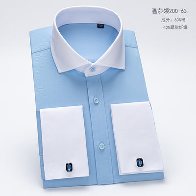 Camisa de Vestir para Hombre con Puños Franceses y Gemelos - Image 10