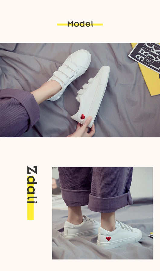 Tenis Escolares Blancos Estilo Coreano - Image 6