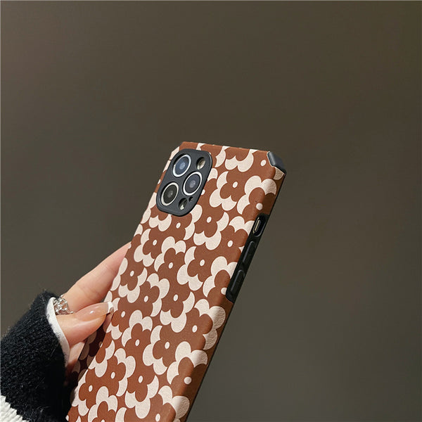 Funda Retro Flores para Teléfono - Protección Suave