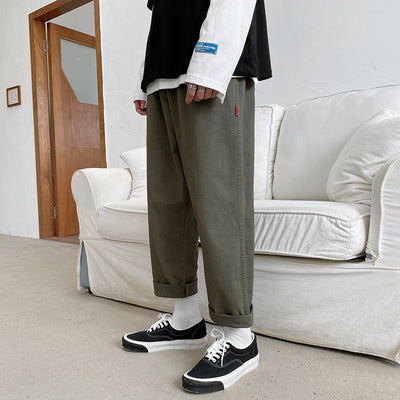 Pantalones Casuales Holgados de Color Sólido para Hombre - Image 9