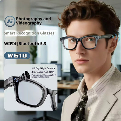 Gafas Inteligentes con Asistente de Voz, Traductor y Cámara 800w