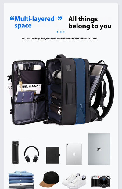 Mochila de Gran Capacidad para Hombre - Viajes y Commuting - Image 6