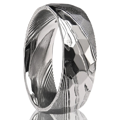 Anillo Blanco de Superficie Curva para Hombre - Image 2