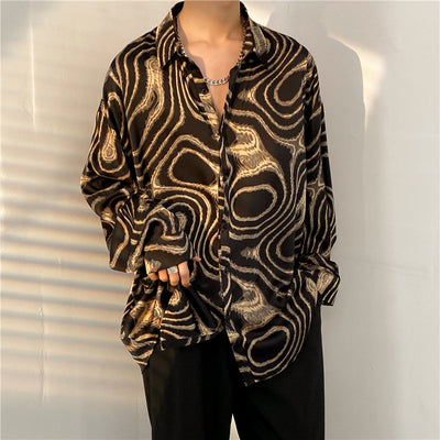 Camisa Casual Estampada de Temperamento para Hombre - Image 10