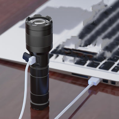 Linterna Táctica LED Recargable con Láser Blanco de Largo Alcance - Image 4
