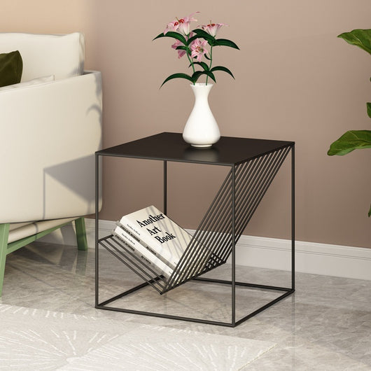 Mesa Auxiliar de Hierro Minimalista para Sofá, Rincón y Mesita de Noche