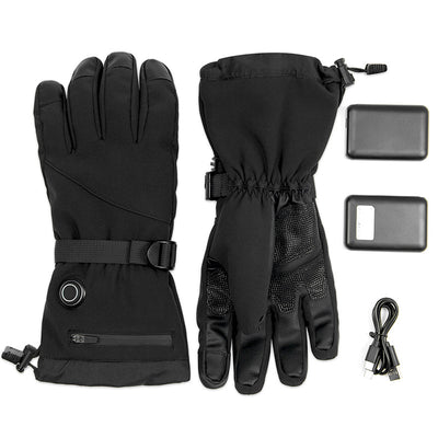 Guantes Térmicos Eléctricos de Piel de Oveja con Pantalla Táctil para Motocicleta - Image 9