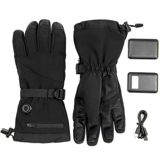 Guantes Térmicos Eléctricos de Piel de Oveja con Pantalla Táctil para Motocicleta - Image 9