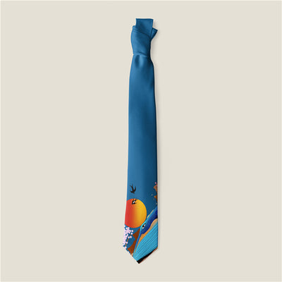 Corbata Estampada con Diseño Animal y Rosa Creativo - Image 3