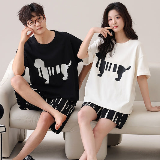 Pijama Corto Holgado para Pareja - Shorts Cómodos de Verano