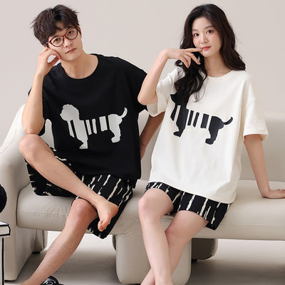 Pijama Corto Holgado para Pareja - Shorts Cómodos de Verano