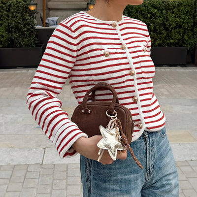 Camisa Casual a Rayas con Botones - Estilo Europeo y Americano - Image 3