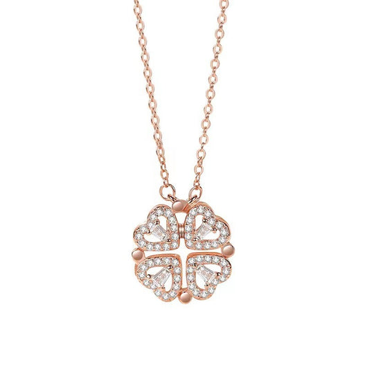 Collar de Trébol de Cuatro Hojas Doble Uso – Joyería Europea y Americana Resistente al Desvanecimiento - Image 7