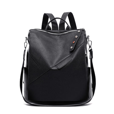 Mochila de Cuero PU Estilo Universitario para Mujer - Bolso Escolar Minimalista - Image 8