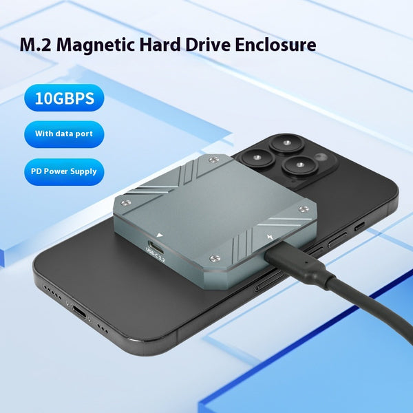 Carcasa Magnética para SSD M.2 NVMe 10Gbps con Iluminación RGB Dinámica