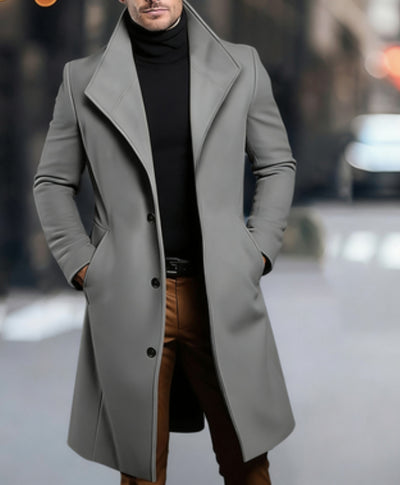 Abrigo Trench de Lana Media Longitud para Hombre - Image 3