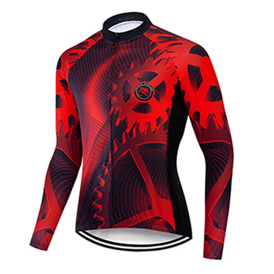 Conjunto de Jersey Ciclismo Invierno Manga Larga con Forro Térmico - Image 8