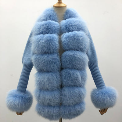 Cardigan Tejido para Mujer con Cuello de Zorro Desmontable - Otoño e Invierno - Image 4