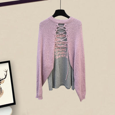 Suéter Poncho Tejido Estilo Slouchy para Otoño - Image 10