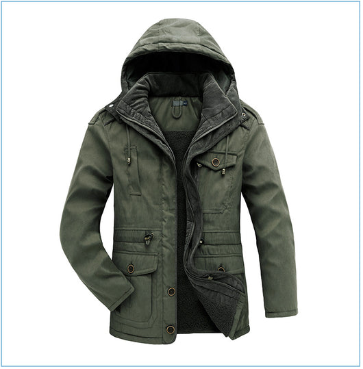 Abrigo de Algodón Acolchado Talla Grande para Hombre - Image 22