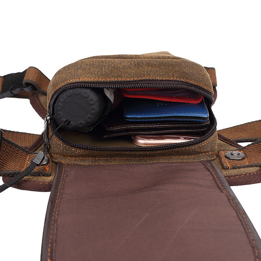 Bolsa Táctica de Lona para Exteriores - Riñonera Cruzada Ajustable - Image 5