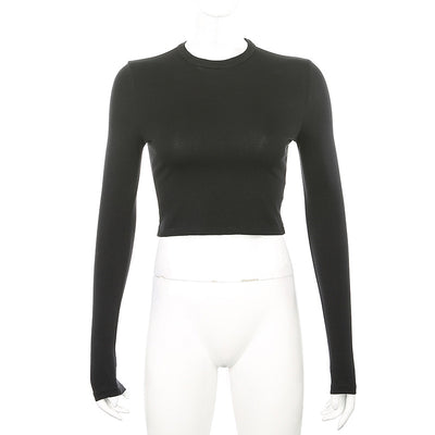 Blusa Ajustada Unicolor Versátil para Mujer - Image 16