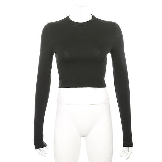 Blusa Ajustada Unicolor Versátil para Mujer - Image 16