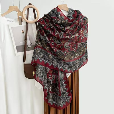 Foulard de Algodón y Lino Ligero - Pareo Sedoso Protección Solar para Playa y Viajes - Image 27