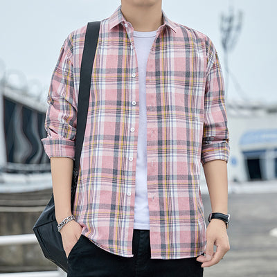 Camisa Casual de Algodón Transpirable Ultraligera para Hombre