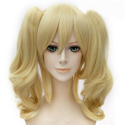 Peluca Cosplay Rizada Rubia Estilo Anime Europeo Americano - Image 4