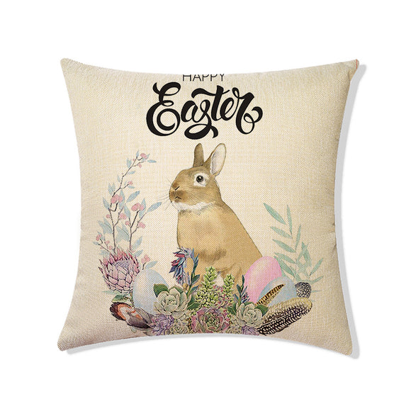 Almohada Decorativa de Lino para Pascua - Sofá y Dormitorio