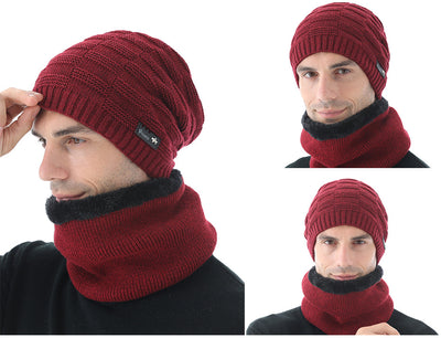 Conjunto de Gorro y Bufanda de Lana Tejida para Hombre - Image 7