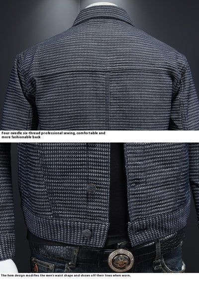 Chaqueta Denim Estilo Motociclista para Hombre - Diseño Europeo Casual - Image 10