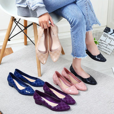 Zapatos de Punta Fina Estilo Coreano Gelatina Casual - Image 8
