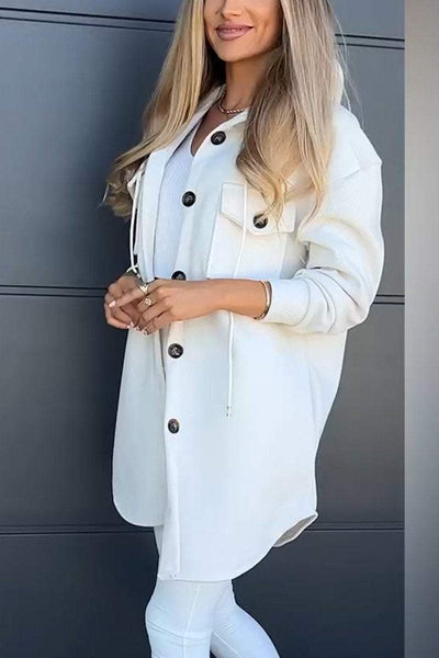 Chaqueta de Twill con Capucha y Bolsillos para Otoño e Invierno - Image 16