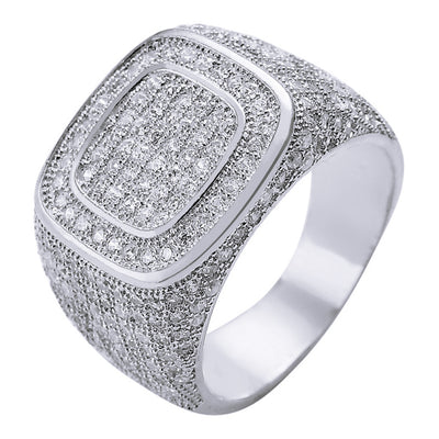 Anillo Hip Hop Chapado en Oro con Circonitas Micro Incrustadas - Image 4