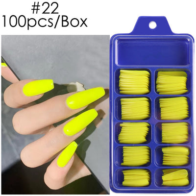 Uñas Postizas de Pasta Completa con Durabilidad Extendida - Acabado Ballet Azul - Image 9