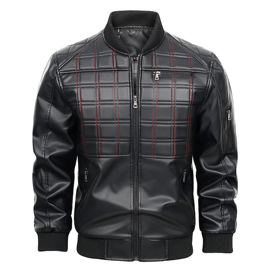 Chaqueta de Cuero para Hombre Primavera Otoño